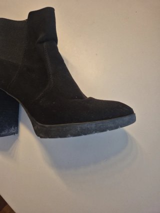 Botines negros ante tacón bloque