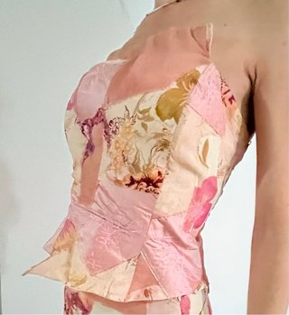 Cuerpo y falda de fiesta de seda de Simorra