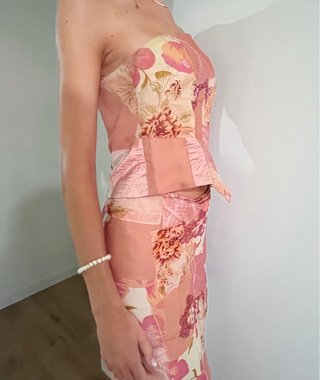 Cuerpo y falda de fiesta de seda de Simorra