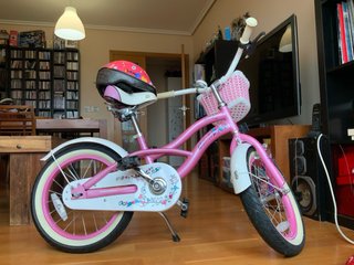 Bicicleta infantil Bikestar rosa 16 pulgadas