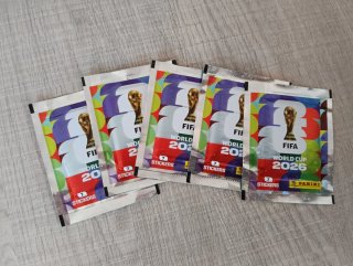5 sobres Panini Mundial FIFA 2026