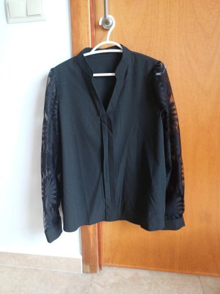 Camisa Shein encaje manga larga