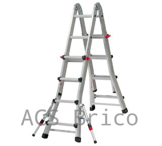 Escalera Telescópica Aluminio 6+6 Peldaños Teleflex
