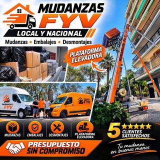 Grua plataforma de mudanzas