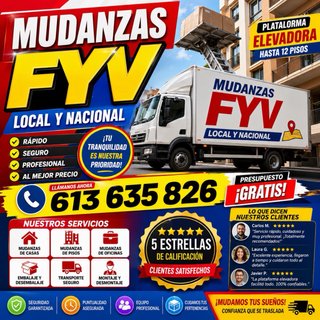Grua plataforma de mudanzas