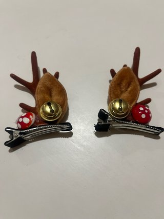 Mollette capelli renna con campanellino