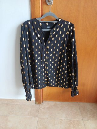 Camisa Shein XL Estampado Dorado