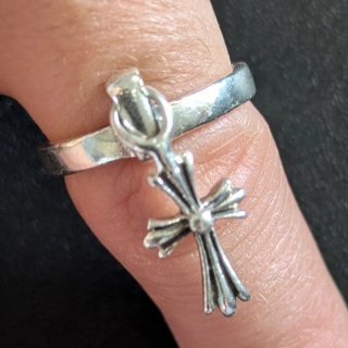 Anillo de Plata 925 con Colgante de Cruz