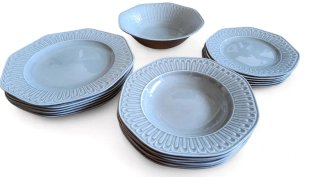 Vajilla con sello Pontesa Spain 19 piezas Estrenar