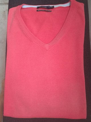 Jersey Cortefiel caballero rosa talla XL