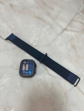 Correa Apple Watch Ultra 2 Negra/Azul Marino