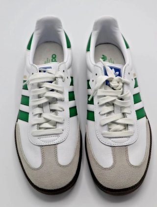 Adidas Samba Blancas y Verdes 41 y 1/3