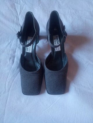 Zapatos de vestir mujer tacón grises