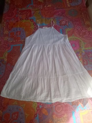 Vestido Brownie blanco tirantes