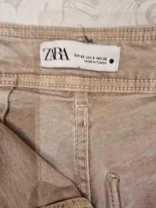 Pantalón ancho beige