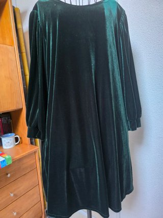 Vestido Veludo Verde Tamanho L