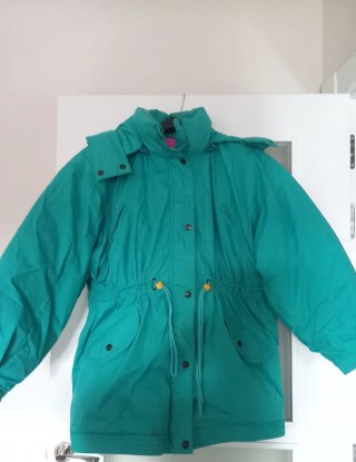 Anorak de Plumas Color Turquesa