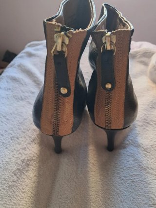 Botines Negros Zara piel talla 41