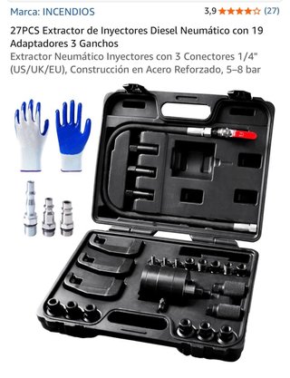 Extractor Inyectores Diesel Neumático 27 Piezas