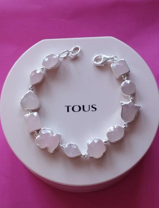 Pulsera TOUS de Plata y Cuarzo Rosa