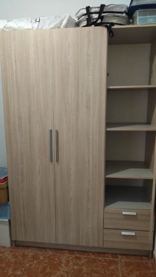 Guardaroba a 3 ante con cassetti