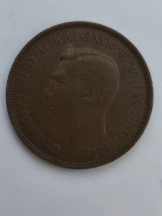 Moneda 1 Penny 1940 Jorge VI Bronce.