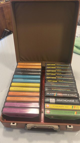 Lote Casetes ZX Spectrum en Maletín