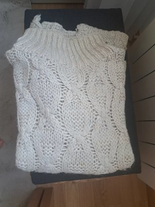 Jersey de ochos beige talla única