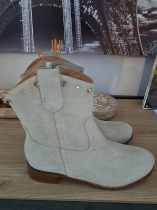 Botines beige talla 37