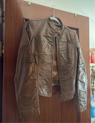 Chaqueta de cuero Mustang marrón