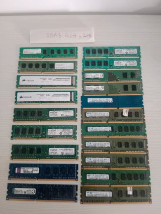 Lote 20 Memorias RAM DDR3 para Torre PC 4GB y 2GB.