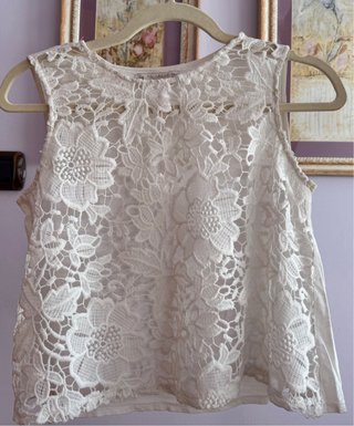 Camiseta de tirantes con encaje Pull&Bear