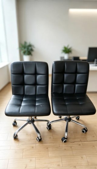 2 Sillas de Oficina Negras