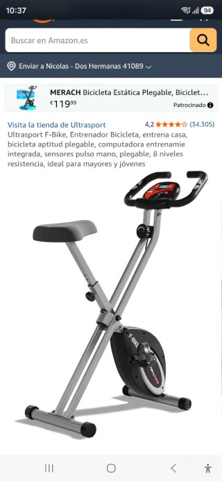Bicicleta Estática Plegable F-BIKE