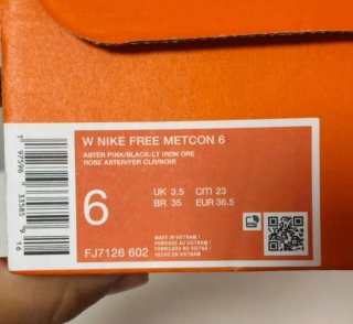 T36,5 Nike Free Metcon 6 rosas