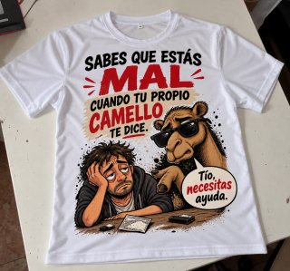 Camisa blanca Con Diseñó original estilo Meme