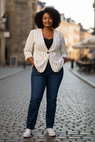 Blazer Edward's Rayas Diplomáticas Talla 46