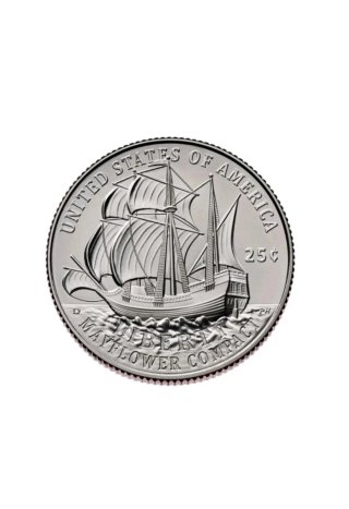 Moneda quarter, cuarto dólar 2026 Mayflower SC/UNC