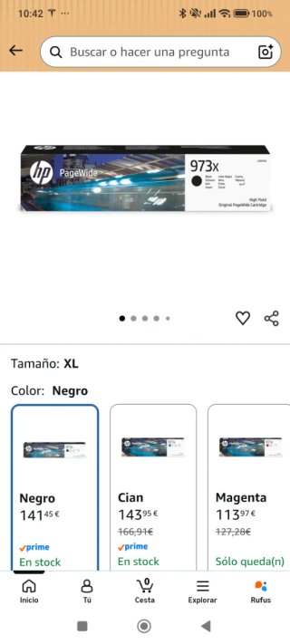 Cartucho HP 973x Original PageWide Negro