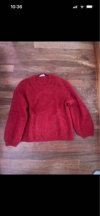Jersey de alpaca Eseoesew rojo talla única