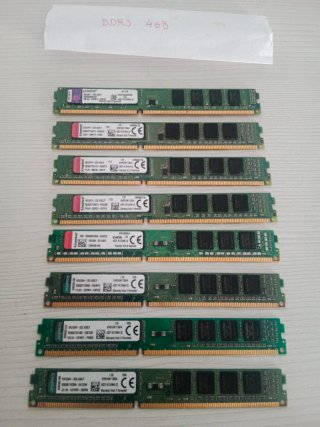 Lote 8 Memorias RAM Kingston 4GB DDR3 para PC.