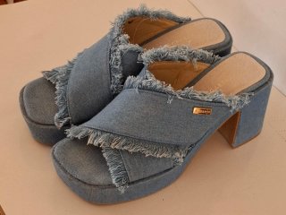 Sandalias vaqueras denim plataforma 38