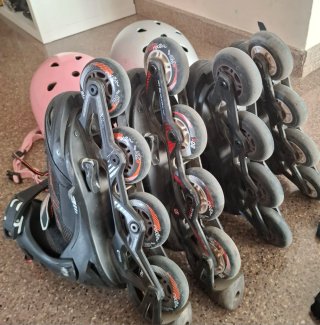 Pack Patines Oxelo Talla 35-38 con Protecciones