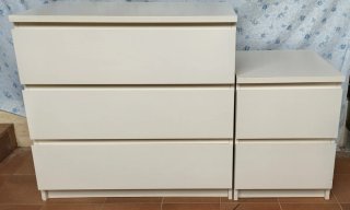 Conjunto de 2 Cajoneras Blancas