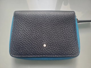 Monedero Montblanc Piel Azul/Negro