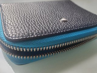 Monedero Montblanc Piel Azul/Negro
