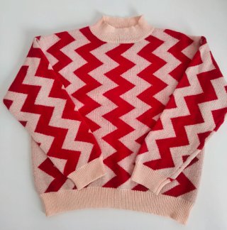 Jersey Zigzag Rosa/Rojo T.S