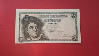ESPAÑA - Billete 5 pesetas 1.948 SC/UNC