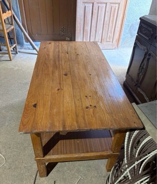 Mesa de centro madera rústica