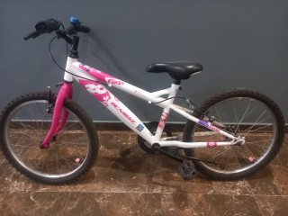 Bicicleta infantil Denbike 20 blanca y rosa